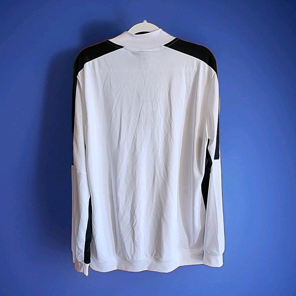 Nike Men's Dri-Fit Slim Fit XL White/Black Track Jacket Full Zip Soccer/Football - Picture 2 of 7